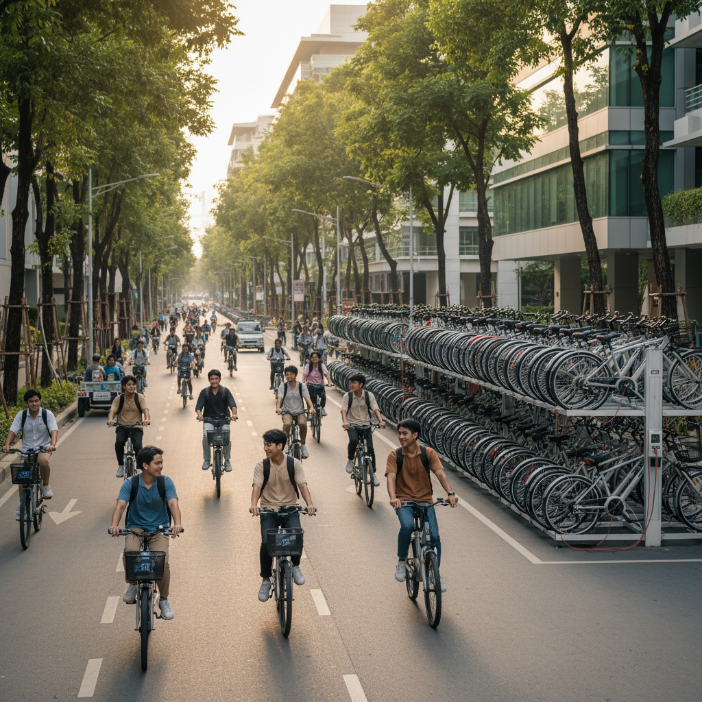 เทรนด์แคมปัส 2026: มหา'ลัยจ่อลดใช้รถน้ำมัน ดันยอด E-Bike - zero-emission-campus-ebike-trend