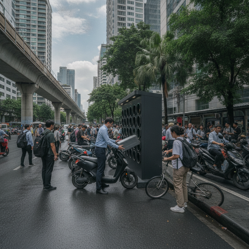 เทรนด์ EV ไทย 2026: ขยายสถานีสลับแบตฯ E-Bike ทั่วเมือง - 2026-ebike-battery-swap-trend