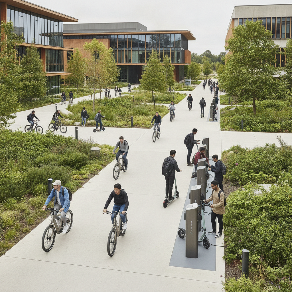 อัปเดตเทรนด์ 2026: มหาลัยยุคใหม่จ่อดันใช้ E-Bike 100% - 2026-green-university-ebike-trend