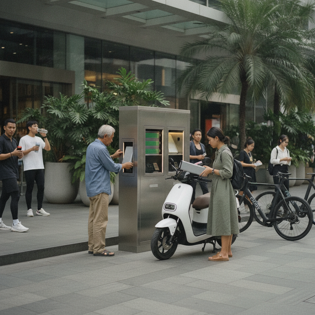 เทรนด์ 2027: จุดสลับแบต E-Bike เปลี่ยนไวไม่ต้องรอชาร์จ - 2027-ebike-battery-swapping-trend