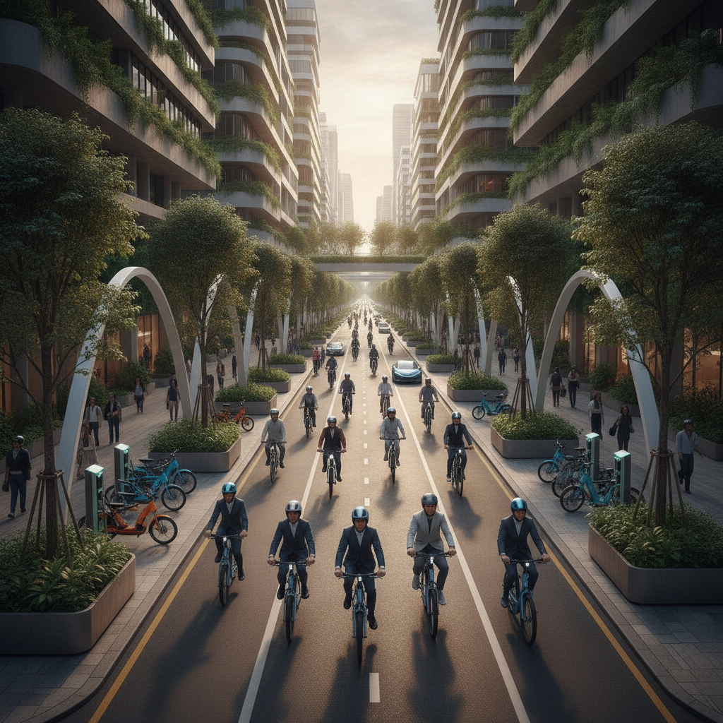 อนาคตเมืองอีวี 2027: ภาครัฐหนุนใช้ E-Bike ลดมลพิษ - 2027-ebike-eco-city-policy