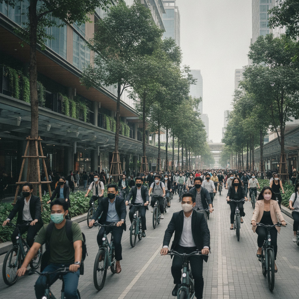 อนาคต EV ไทย 2027: เล็งขยายเลน E-Bike สู้ฝุ่น PM 2.5 - 2027-ebike-lane-pm25-policy