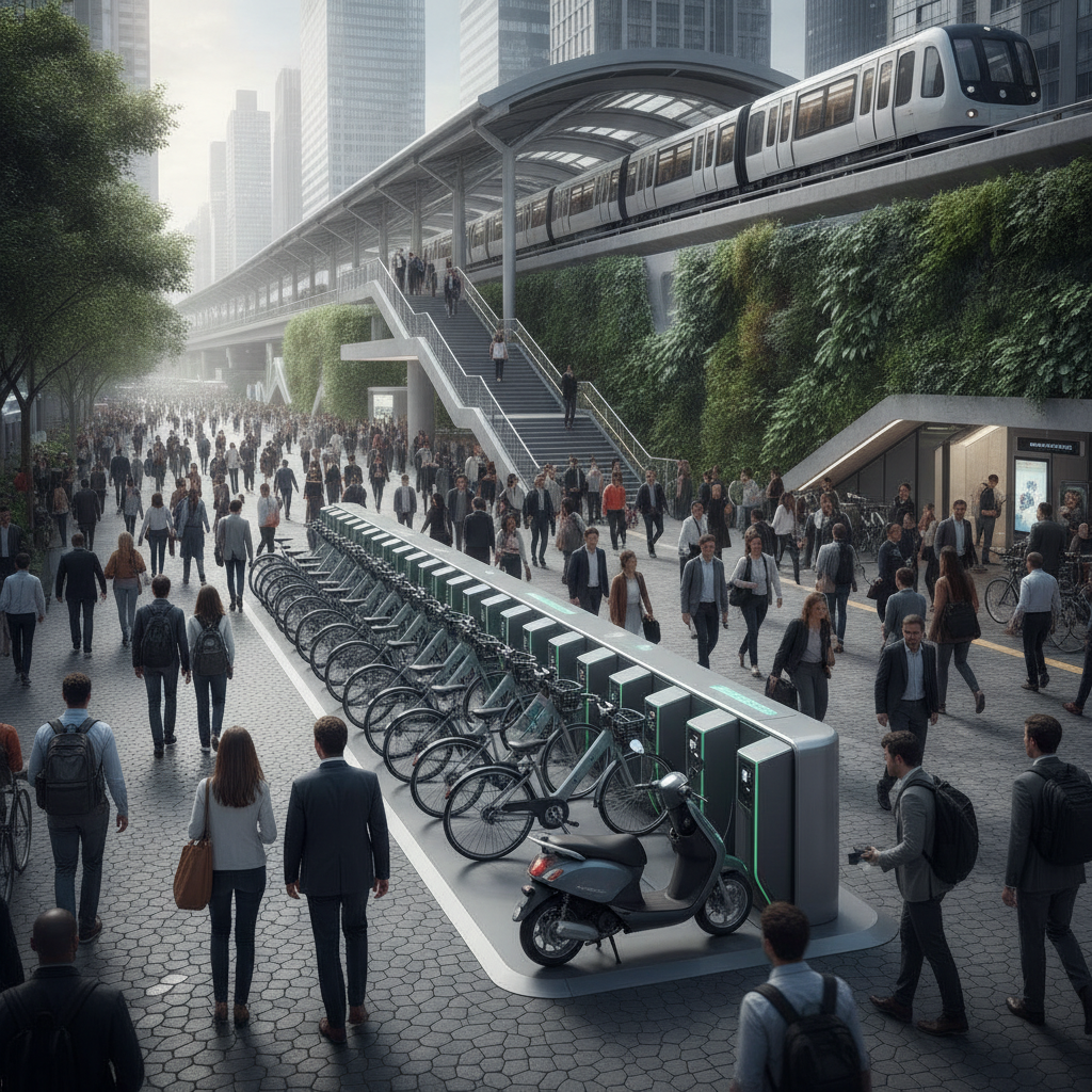 เทรนด์สมาร์ทซิตี้ 2027: ผุดจุดจอดชาร์จ E-Bike เชื่อมรถไฟฟ้า - 2027-smart-city-ebike-charging