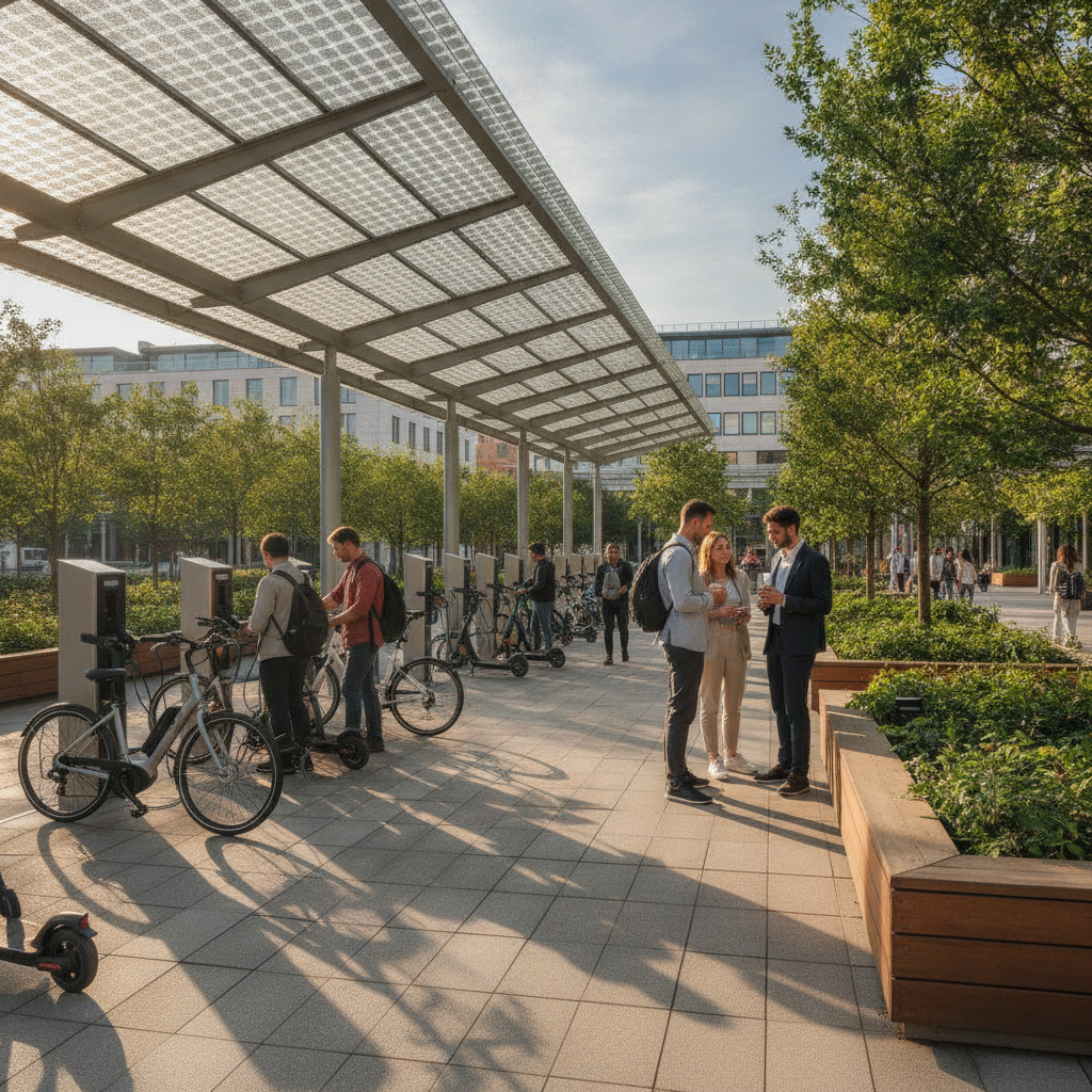 เทรนด์ EV 2027: สถานีชาร์จ E-Bike พลังงานแสงอาทิตย์ - 2027-solar-ebike-charging-station