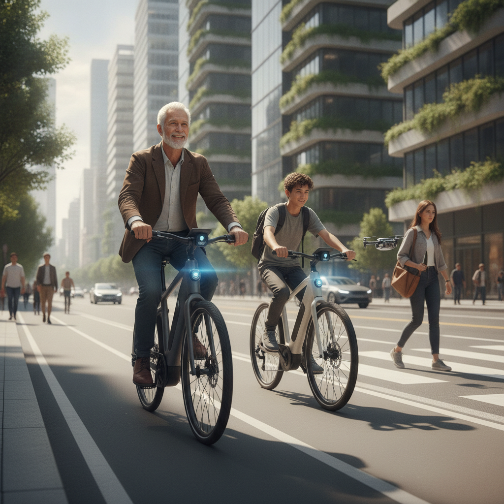 เทรนด์ EV 2027: E-Bike เซ็นเซอร์เบรกอัตโนมัติ ปลอดภัยทุกวัย - ai-auto-brake-ebike-trend