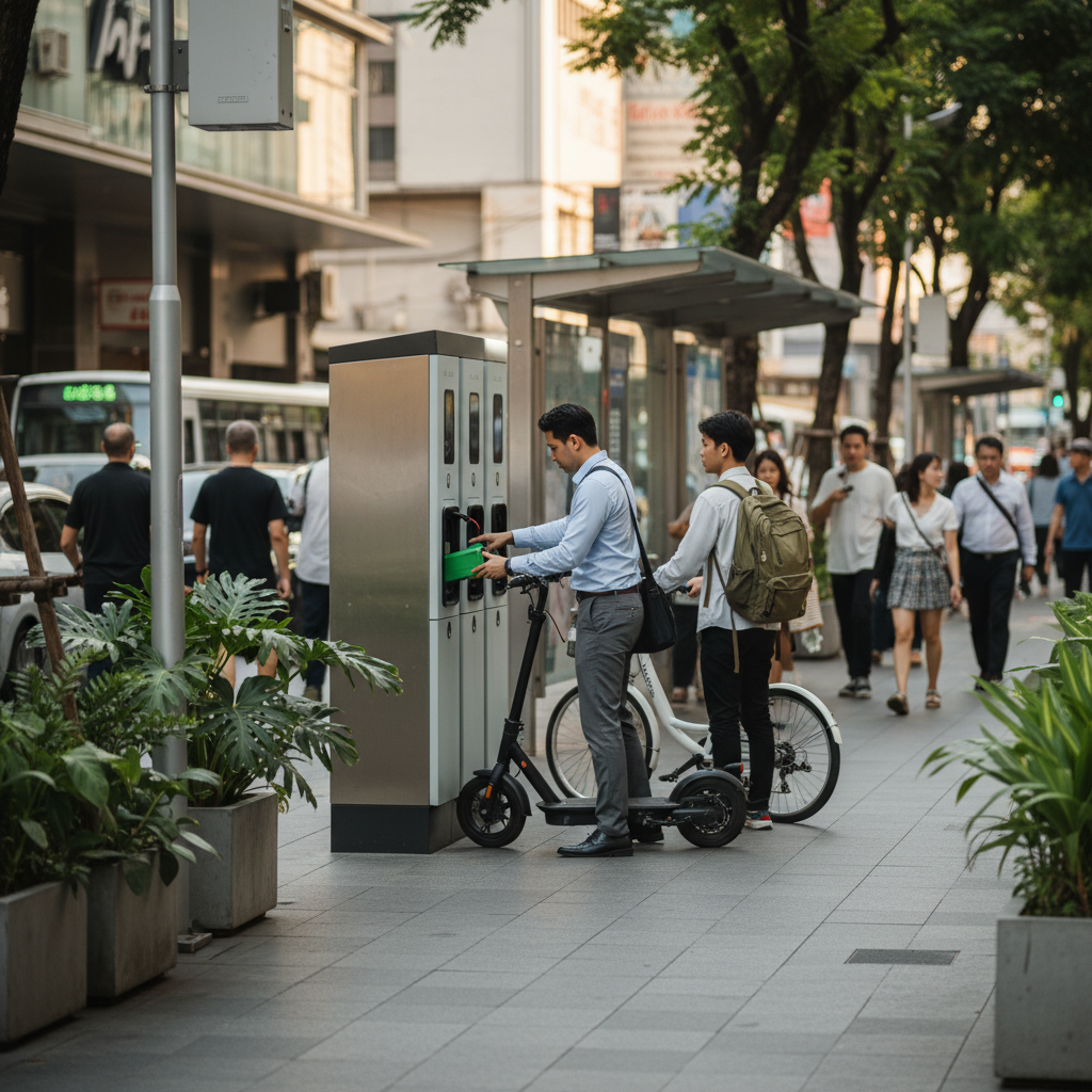 เทรนด์ปลายปี 2026! สถานีสลับแบต E-Bike ชาร์จไวไม่ต้องรอ - battery-swapping-ebike-trend
