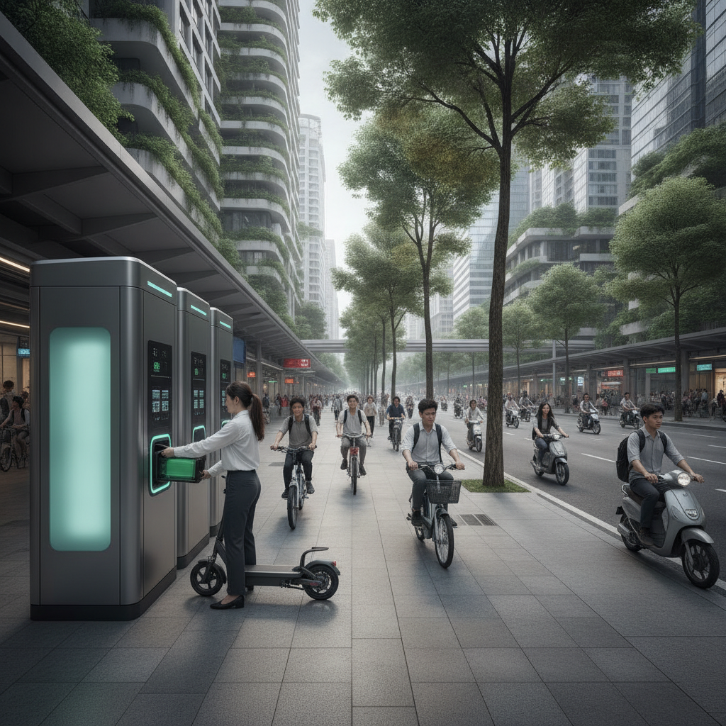 อนาคต EV 2027: เทรนด์สถานีสลับแบตฯ E-Bike ไม่ต้องรอชาร์จ - battery-swapping-ebike-trend