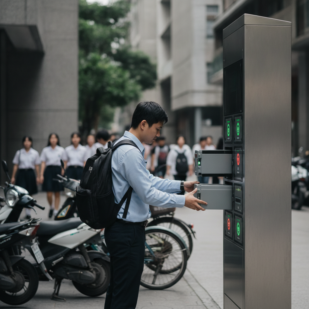 เทรนด์ 2027: ตู้สลับแบต E-Bike เปลี่ยนไวไม่ต้องรอชาร์จ - battery-swapping-ebike-trend