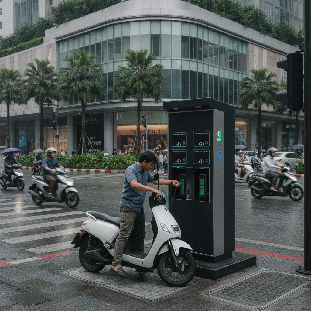 เทรนด์อนาคต 2027! ตู้สลับแบตเตอรี่ E-Bike จะมาแรงในไทย - battery-swapping-ebike-trend
