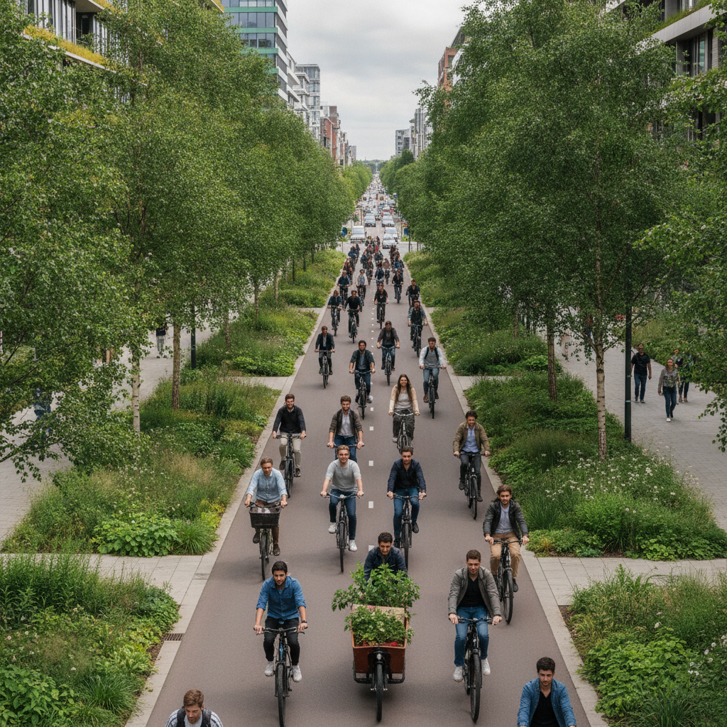 เทรนด์ผังเมือง 2027: ขยายเลน E-Bike รับกระแสพลังงานสะอาด - e-bike-city-lane-trend