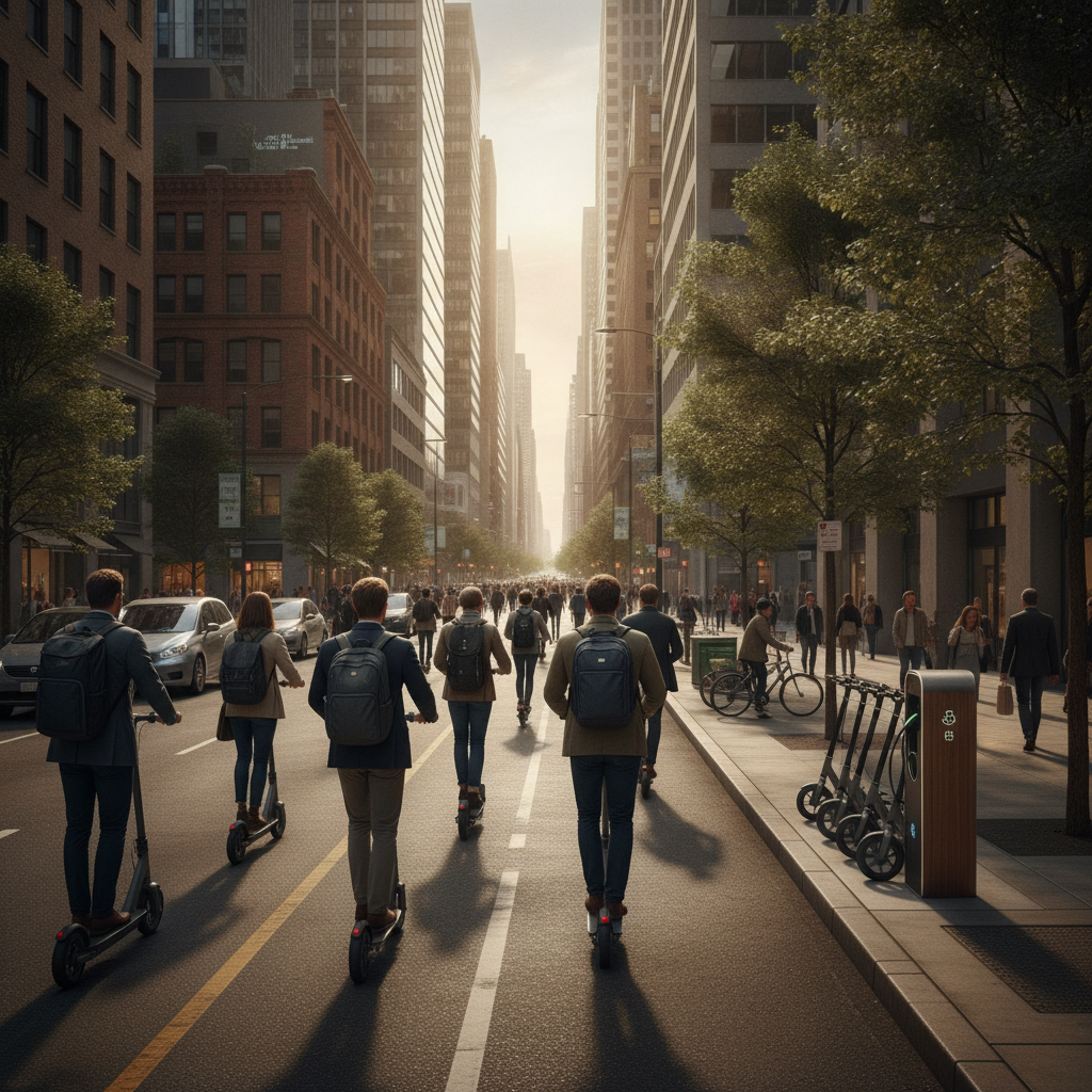 จับตาเทรนด์ 2027: สกู๊ตเตอร์ไฟฟ้า ทางรอดคนเมืองยุคน้ำมันแพง - e-scooter-urban-trend-2027