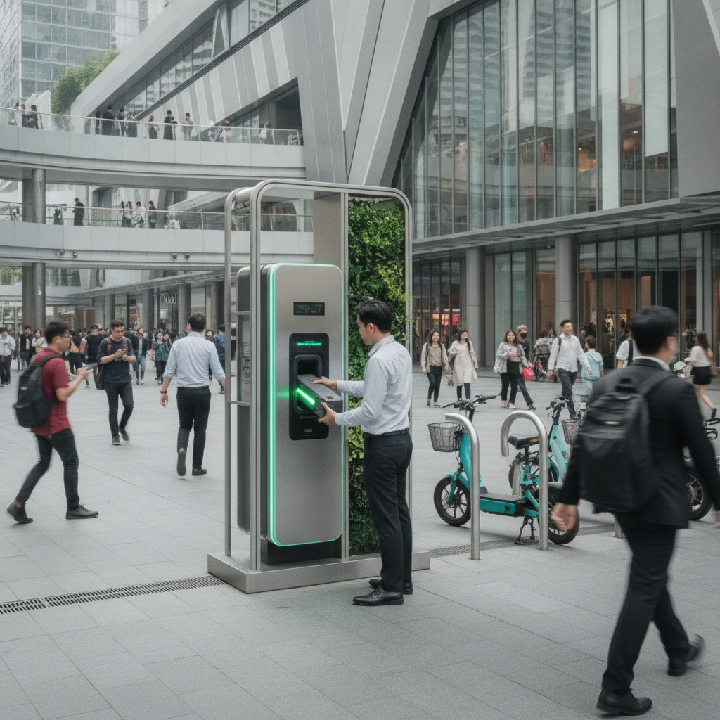 นโยบาย EV 2027: เทรนด์จุดสลับแบต E-Bike เปลี่ยนไวใน 1 นาที - ebike-battery-swap-station-2027