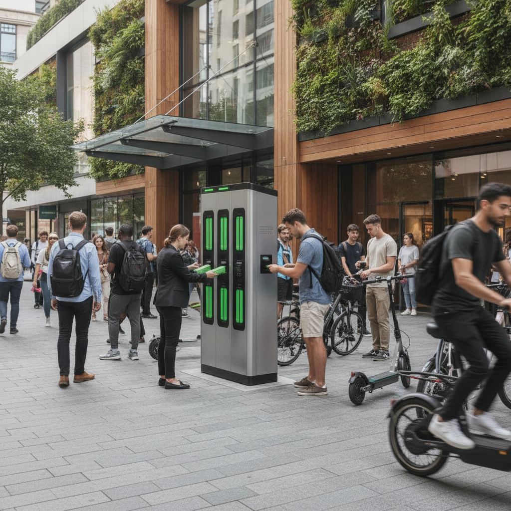 อนาคต EV! สถานีสลับแบตเตอรี่ E-Bike หมดปัญหาการรอชาร์จ - ebike-battery-swap-station-trend