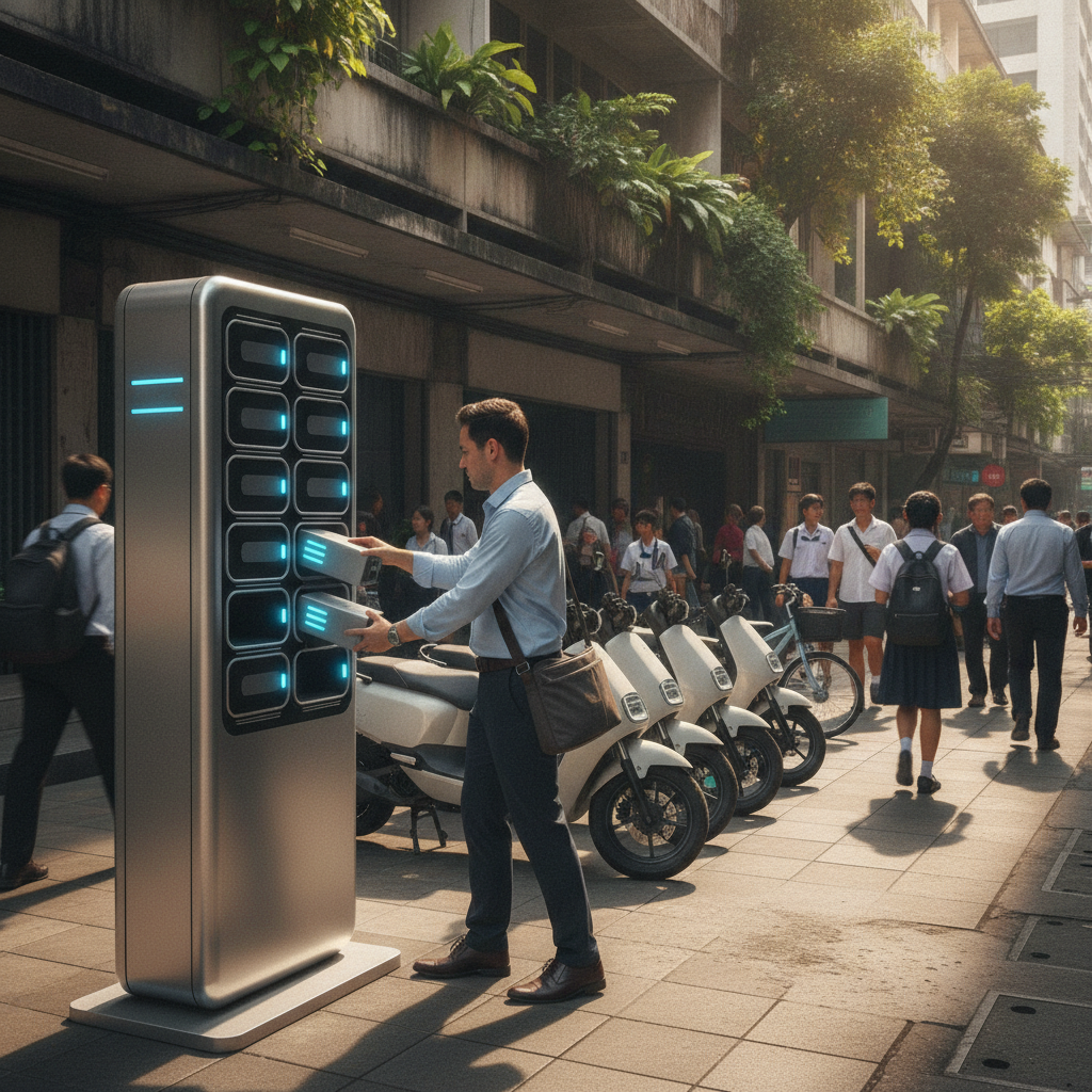 เทรนด์ 2027: รัฐจ่อผุดสถานีสลับแบต E-Bike ทั่วไทย - ebike-battery-swap-station-trend