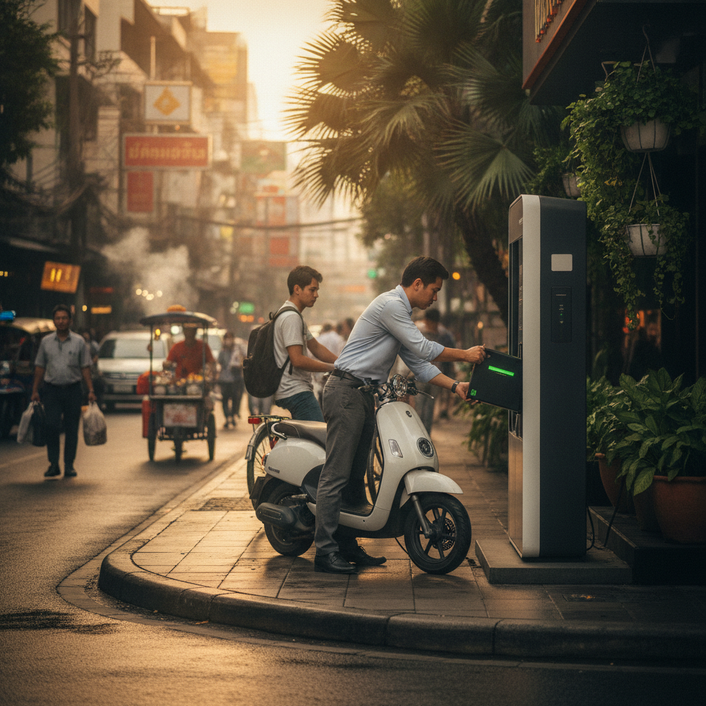 เทรนด์ EV ปลายปี 2026! ตู้สลับแบตเตอรี่ E-Bike ทั่วเมือง - ebike-battery-swap-station