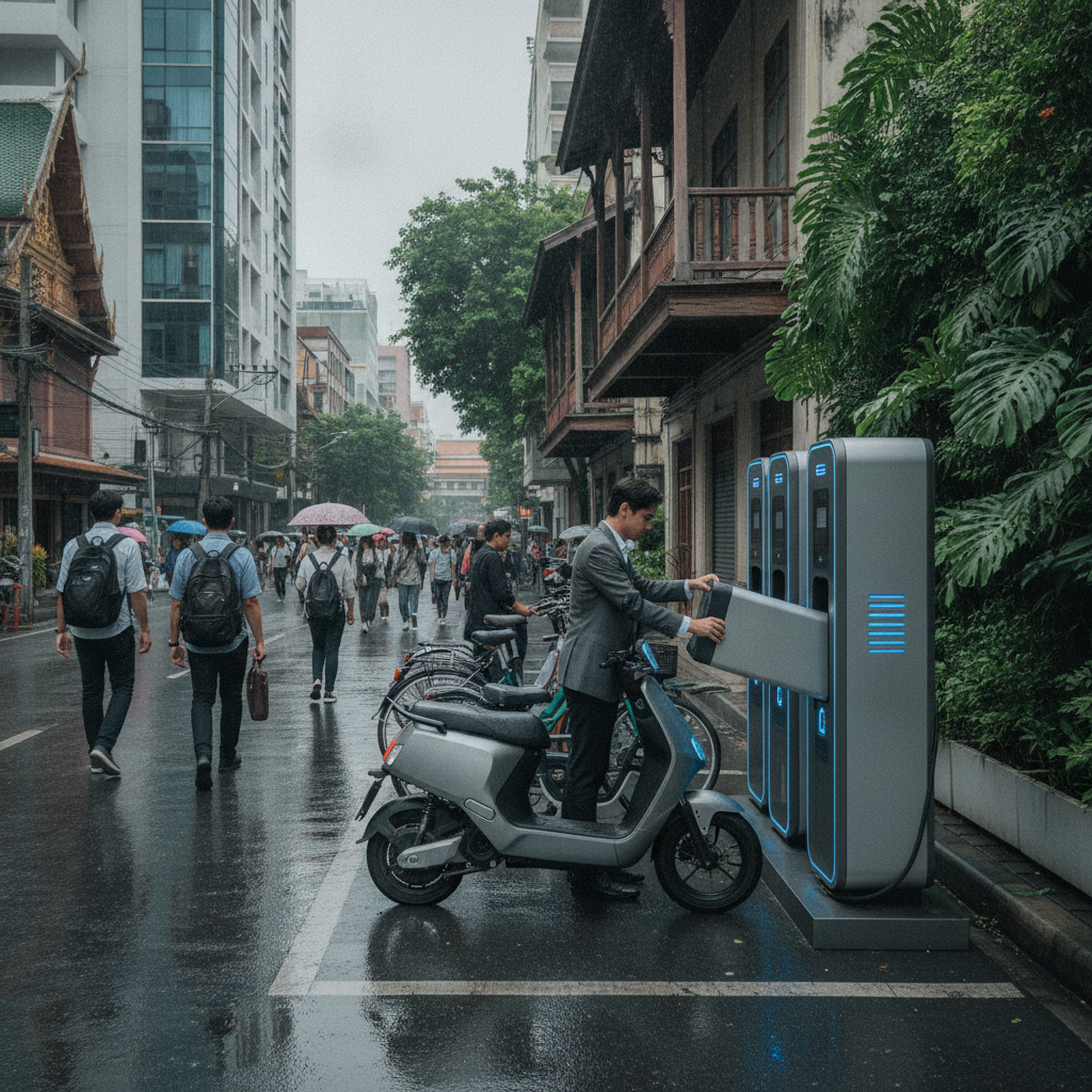 คาดการณ์ 2027: ตู้สลับแบตเตอรี่ E-Bike จะครอบคลุมทั่วไทย - ebike-battery-swap-trend