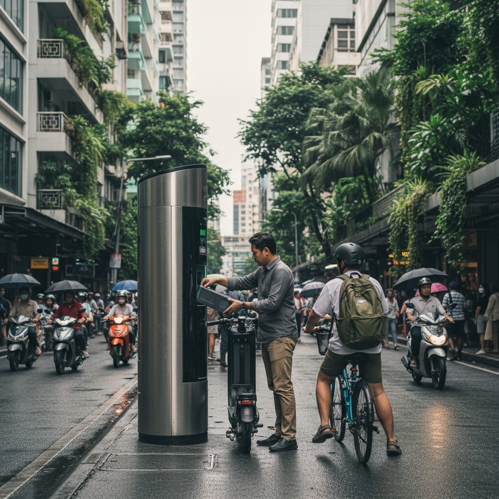 จับตาเทรนด์ EV! สถานีสลับแบตเตอรี่ E-Bike มาแรงปลายปี 2026 - ebike-battery-swap-trend