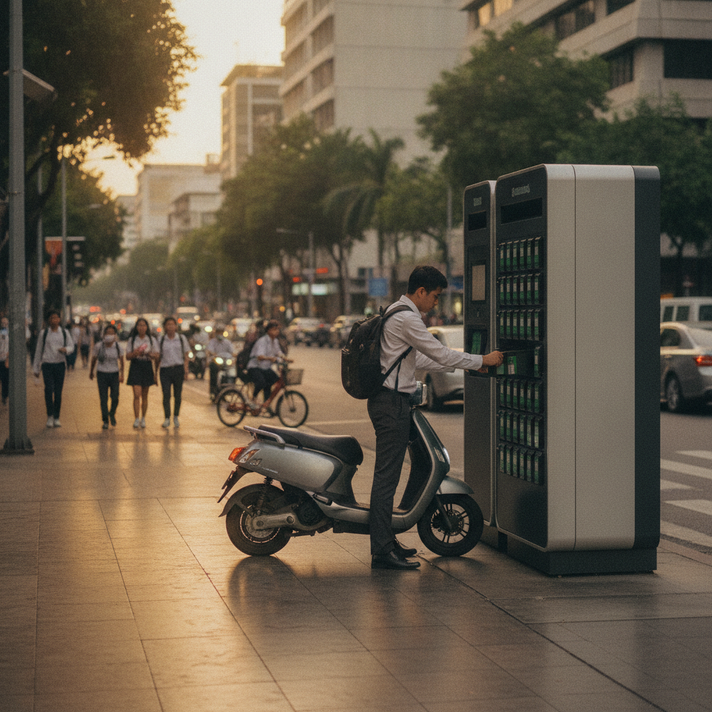 วิเคราะห์ตลาด EV ครึ่งปีหลัง: สถานีสลับแบต E-Bike มาแรง - ebike-battery-swap-trend