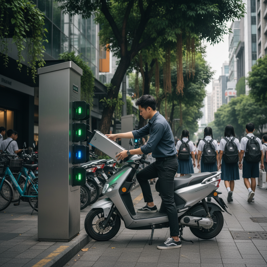 เทรนด์โลก 2026! ระบบสลับแบตเตอรี่ E-Bike มาแรง - ebike-battery-swap-trend