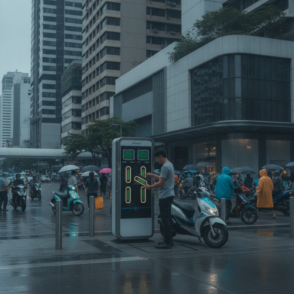 เทรนด์ EV 2027: ผุดตู้สลับแบต E-Bike ทั่วไทย สลับปุ๊บวิ่งต่อ - ebike-battery-swapping-trend