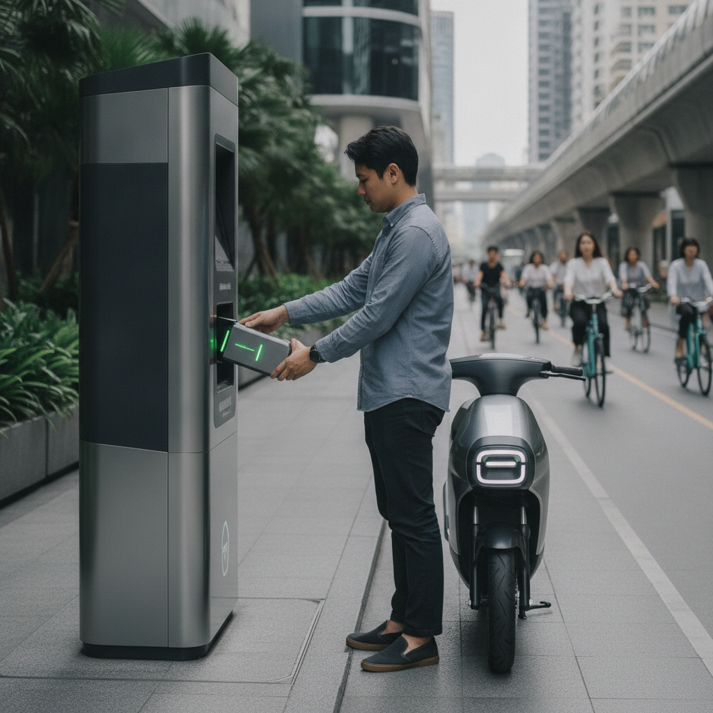 อนาคต EV 2027! ตู้สลับแบต E-Bike เติม energy ไวใน 1 นาที - ebike-battery-swapping-trend