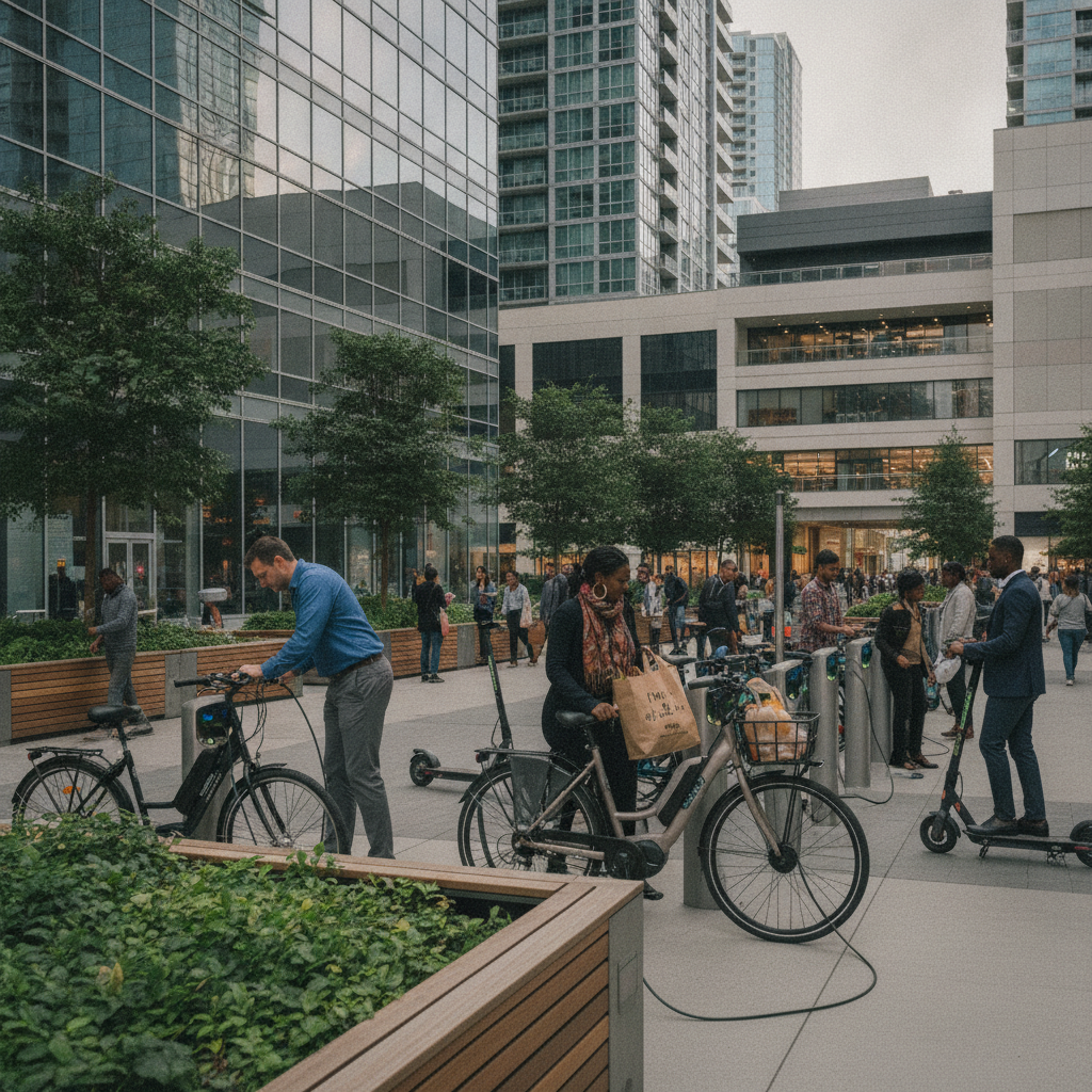 เทรนด์อนาคต 2026: ห้าง-คอนโดเพิ่มจุดชาร์จ E-Bike รับยุค EV - ebike-charging-station-trend