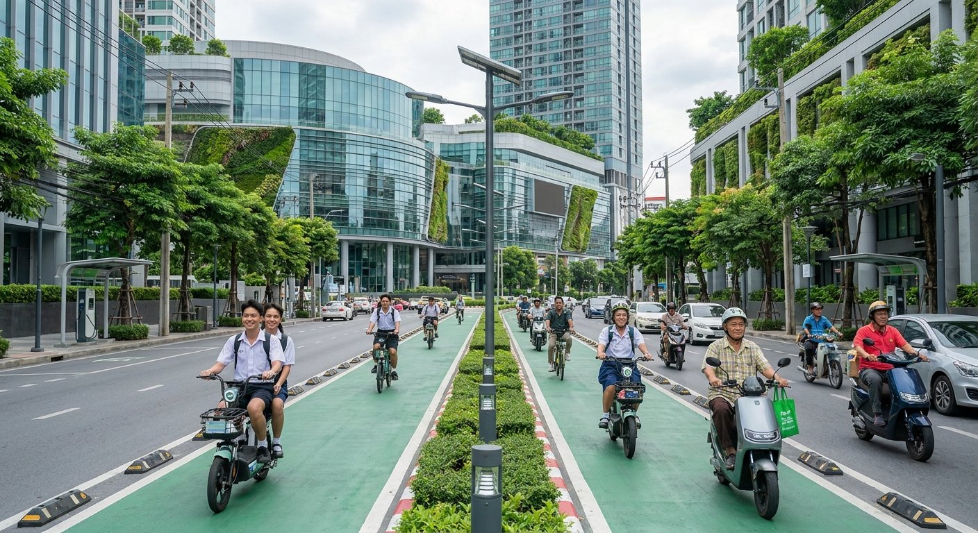 เทรนด์ภาครัฐ 2027! ลุยสร้างเลน E-Bike สกู๊ตเตอร์ขับปลอดภัย