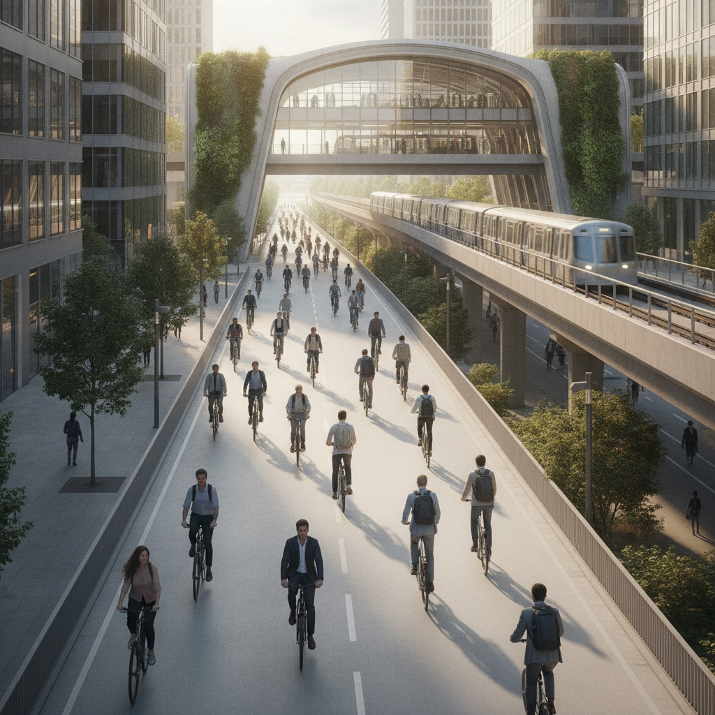 วิเคราะห์เทรนด์ 2027: เลนพิเศษ E-Bike เชื่อมต่อรถไฟฟ้า - ebike-smart-city-trend-2027