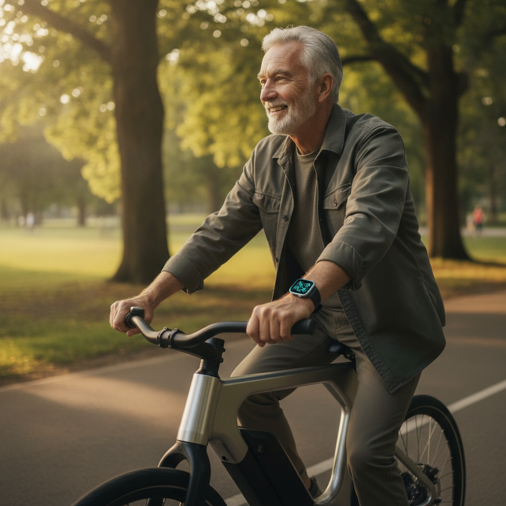 อนาคต EV 2027: E-Bike เชื่อมสมาร์ทวอทช์ ดูแลวัยเก๋า 24 ชม. - ebike-smartwatch-iot-safety-trend