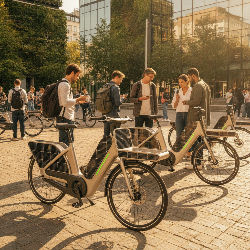 เทรนด์ EV 2027: นวัตกรรม E-Bike ชาร์จพลังงานแสงอาทิตย์ - ebike-solar-charging-trend-2027