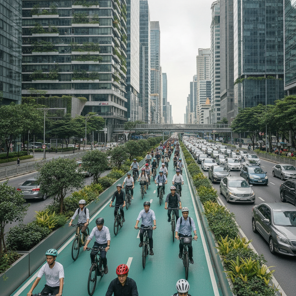 เทรนด์ 2027: ผุดเลนพิเศษ E-Bike หนุนคนกรุงลดใช้รถยนต์ - ebike-special-lane-trend