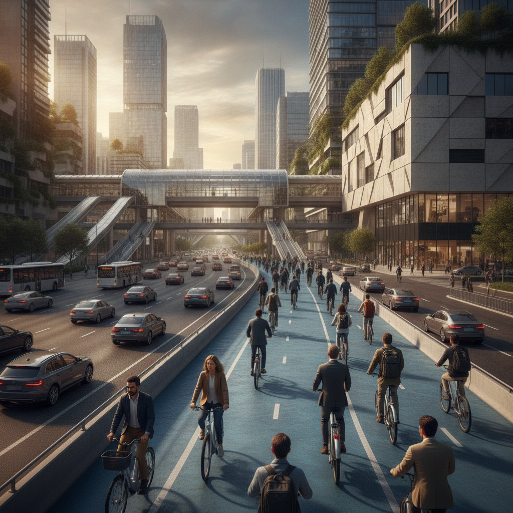 เทรนด์ EV 2027: ดันเลนพิเศษ E-Bike เชื่อมรถไฟฟ้าสู้รถติด - ebike-transit-lane-trend