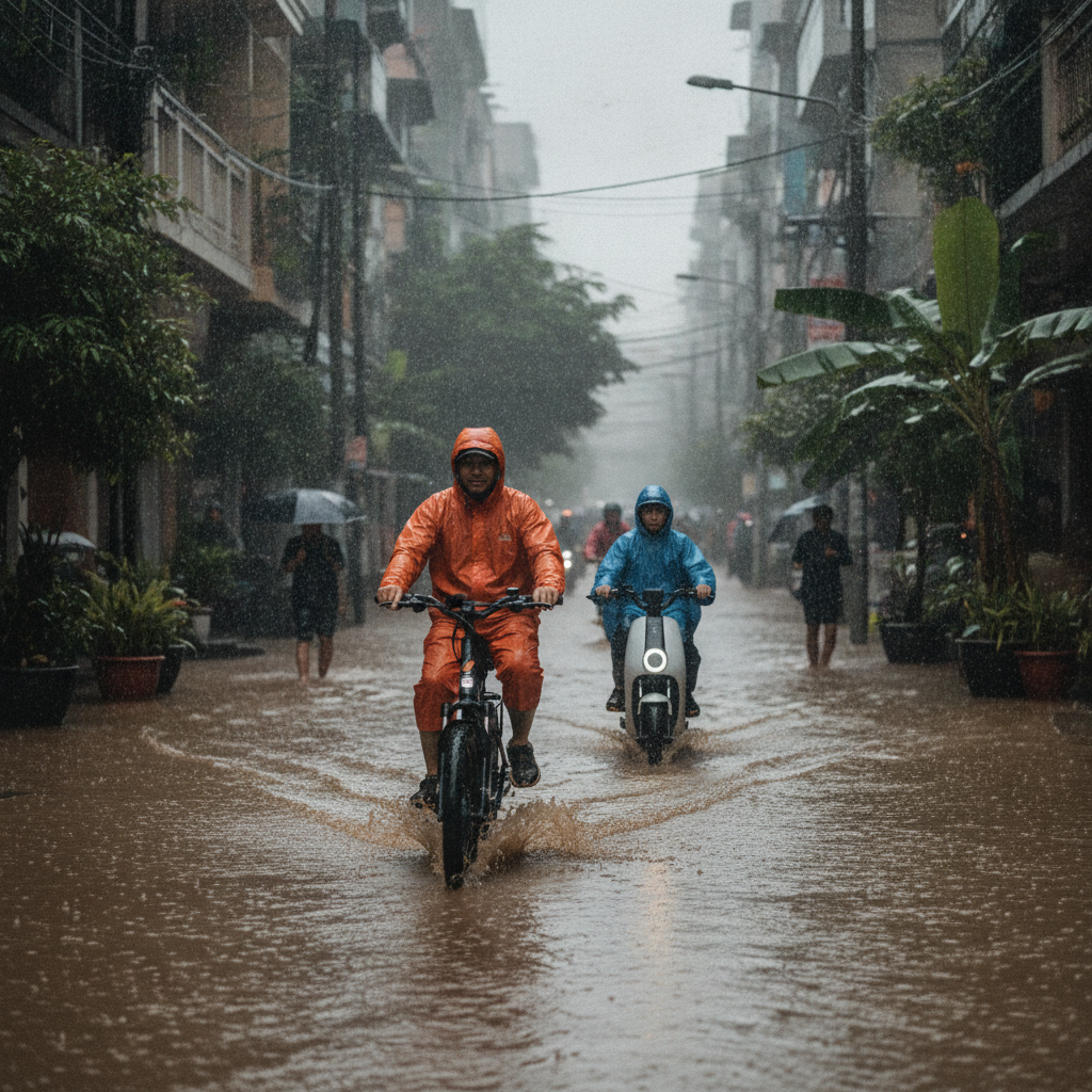 เทรนด์ E-Bike ลุยฝน: นวัตกรรมมอเตอร์กันน้ำขั้นสุดปี 2027 - ebike-waterproof-motor-trend-2027