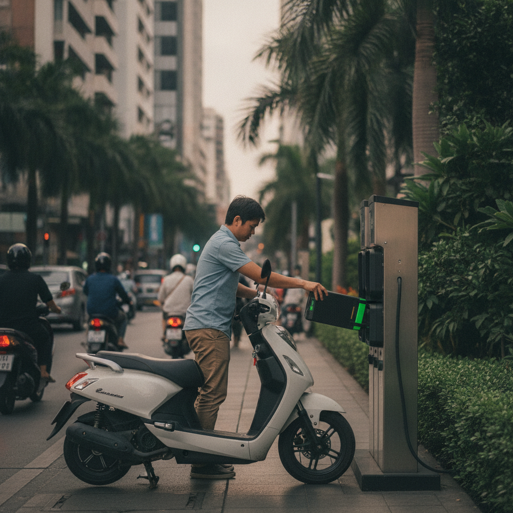 เทรนด์ EV ปลายปี 2026: สถานีสลับแบตเตอรี่ E-Bike ทั่วไทย - ev-battery-swap-station-trend