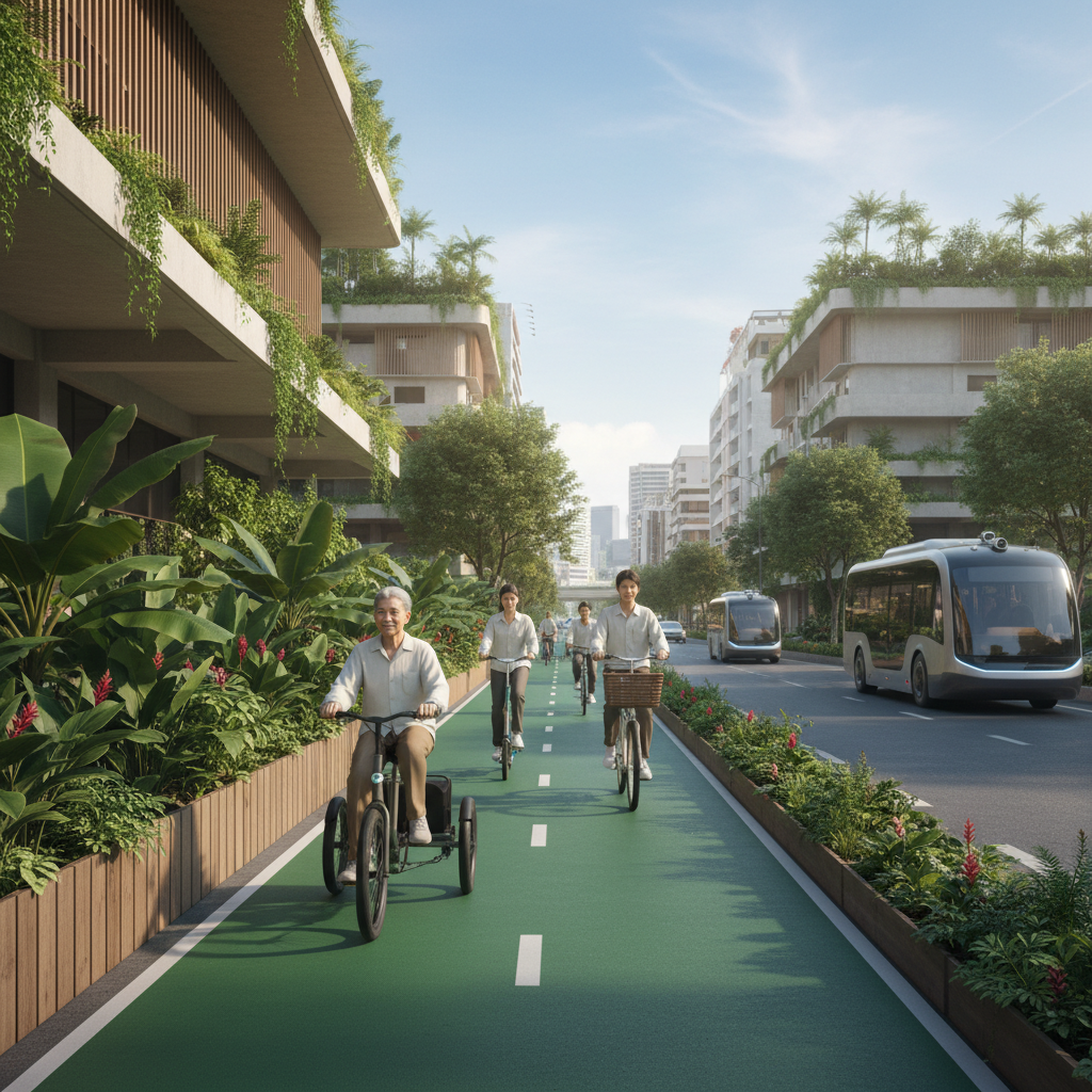 เทรนด์เมือง 2027! เลนพิเศษ E-Bike ปลอดภัยทุกวัย - ev-bike-lane-city-trend