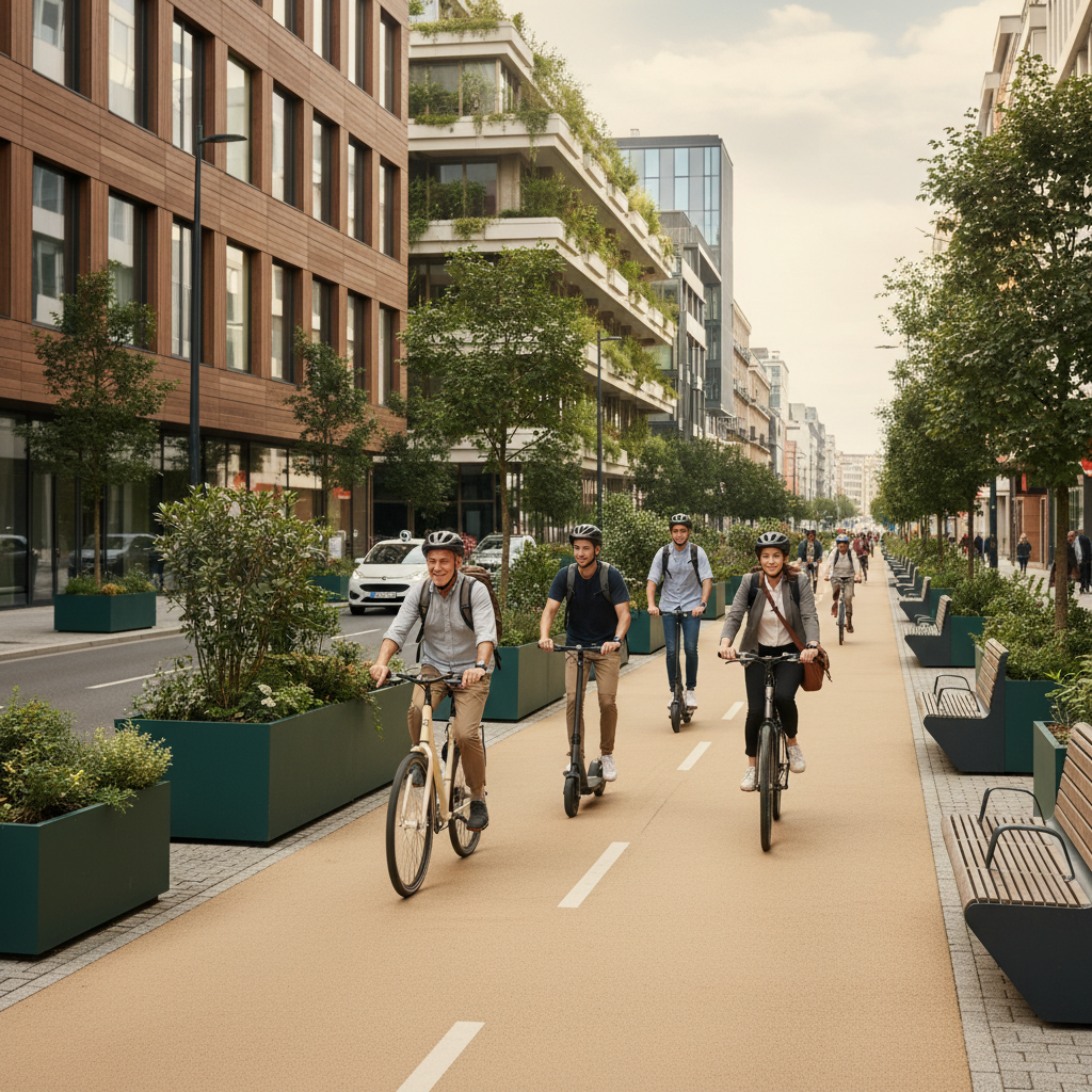 อนาคต EV 2027! แนวคิดเลนพิเศษ E-Bike ปลอดภัยไร้คาร์บอน - ev-micro-mobility-lane-trend