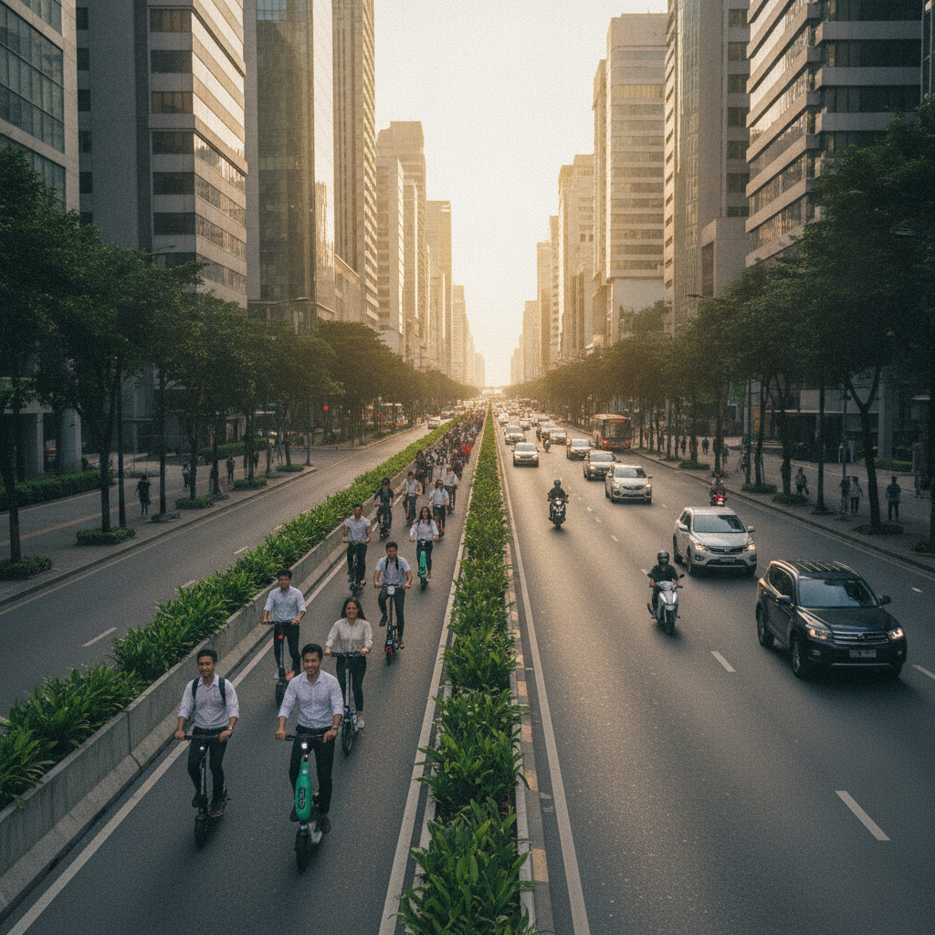 นโยบาย EV 2027! รัฐดันเลนพิเศษหนุนใช้สกู๊ตเตอร์ไฟฟ้า - ev-policy-ebike-lane-2027