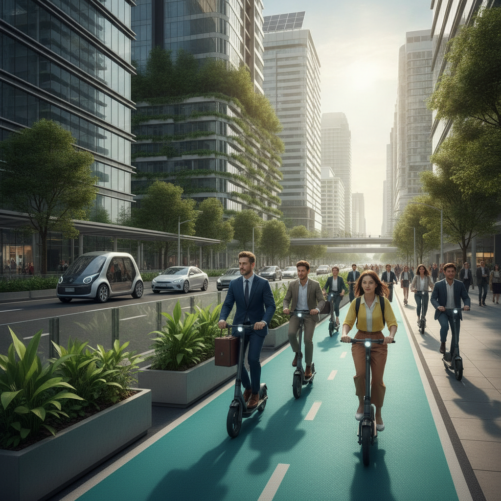 นโยบายรัฐปี 2027! เตรียมผุดเลนพิเศษหนุนใช้สกู๊ตเตอร์ไฟฟ้า - ev-scooter-lane-policy-2027
