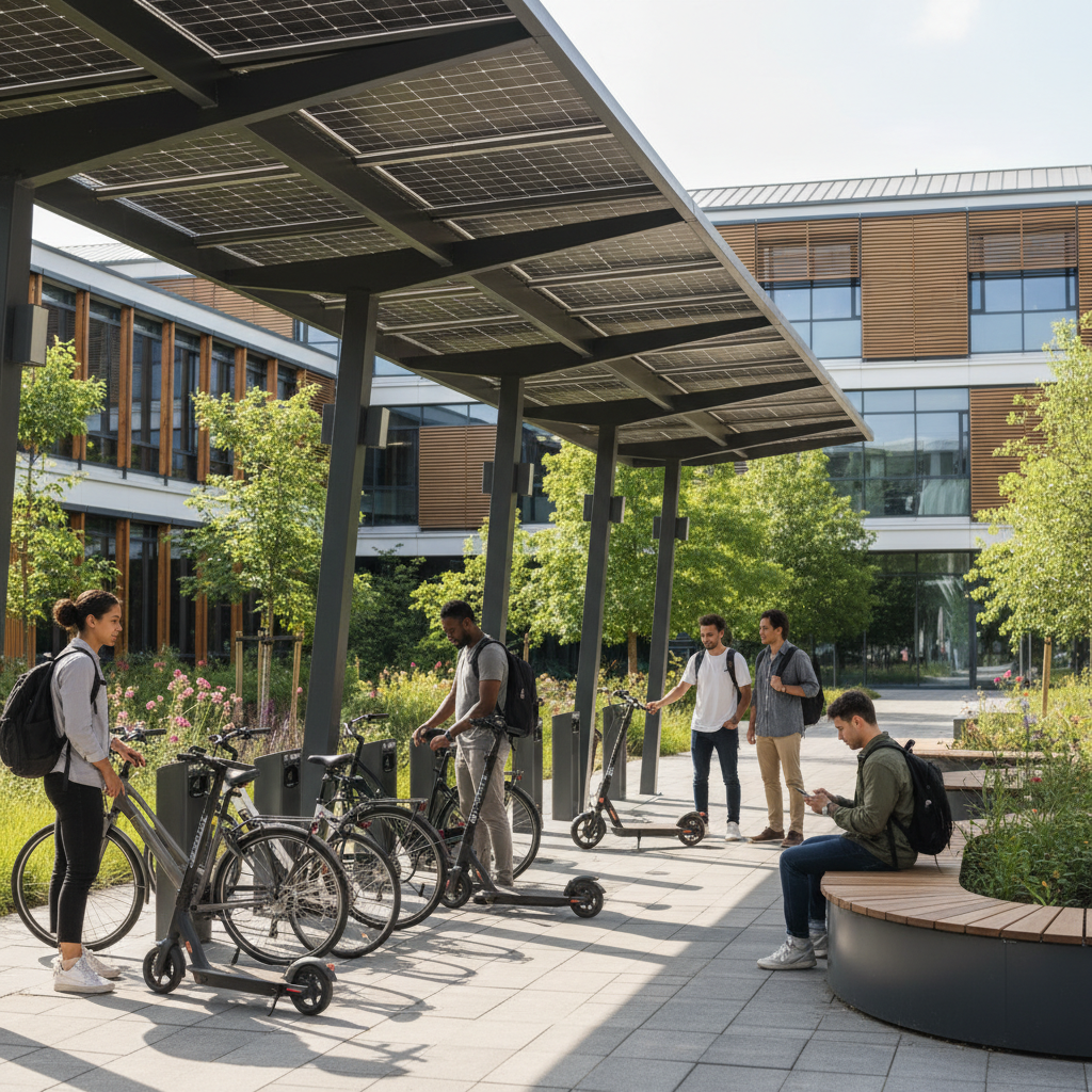 เทรนด์ EV 2027: จุดชาร์จ E-Bike พลังงานแสงอาทิตย์รักษ์โลก - ev-solar-charging-trend-2027