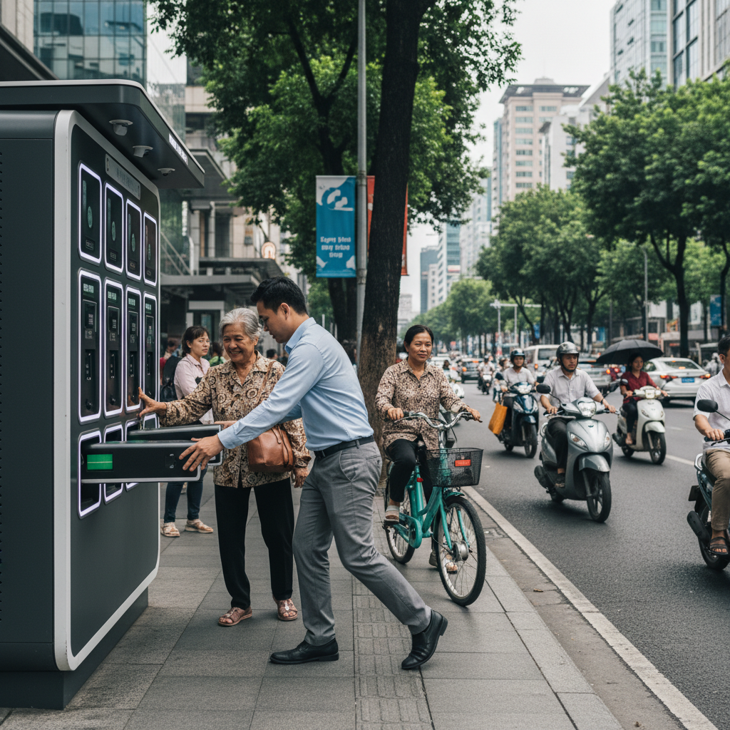 อนาคตของ E-Bike! เทรนด์ตู้สลับ Battery หมดกังวลเรื่องชาร์จ - future-ebike-battery-swapping