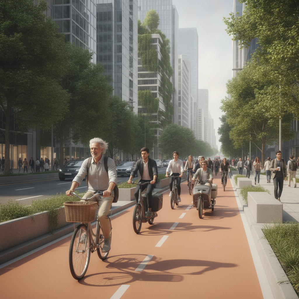 เทรนด์เมืองใหม่ 2027: ผุดเลน E-Bike เฉพาะ ลดรถติด - future-ebike-city-lane-trend