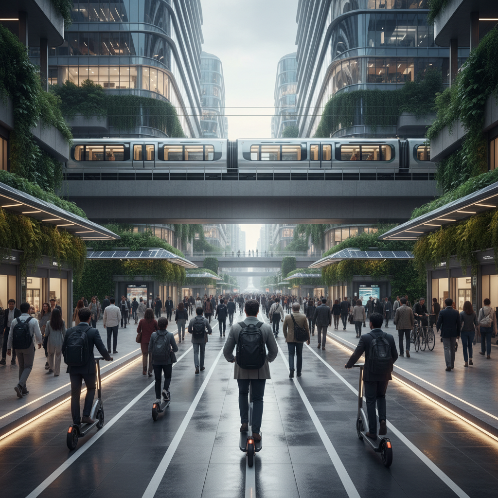 อนาคตการเดินทาง! สกู๊ตเตอร์ EV เชื่อมรถไฟฟ้าฮิตปลายปี 2026 - future-ev-scooter-smart-city