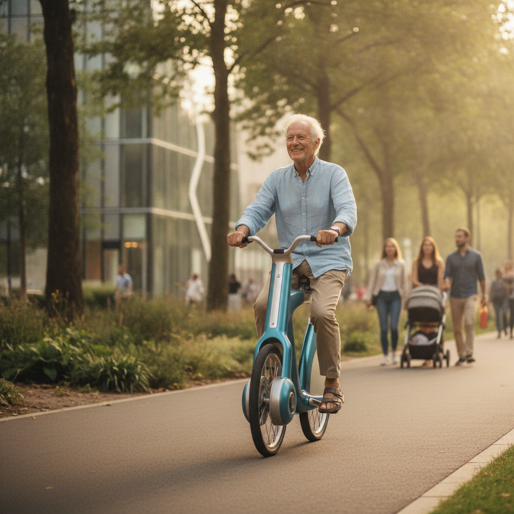เทรนด์ 2027: E-Bike ทรงตัวอัตโนมัติ ขับง่าย ปลอดภัยวัยเก๋า - future-self-balancing-ebike-tech