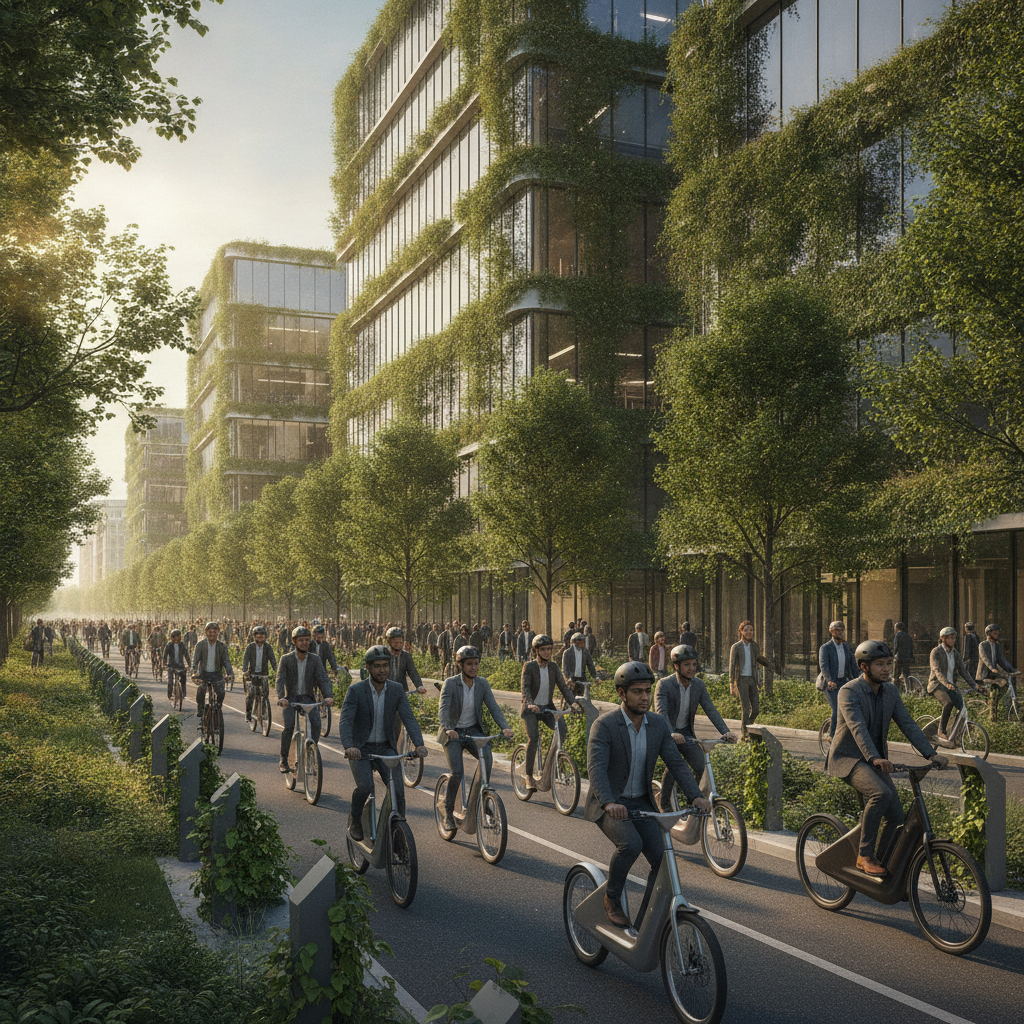 เทรนด์ใหม่ 2027! ออฟฟิศหนุนพนักงานใช้ E-Bike ประหยัด energy - office-ebike-ev-energy-trend