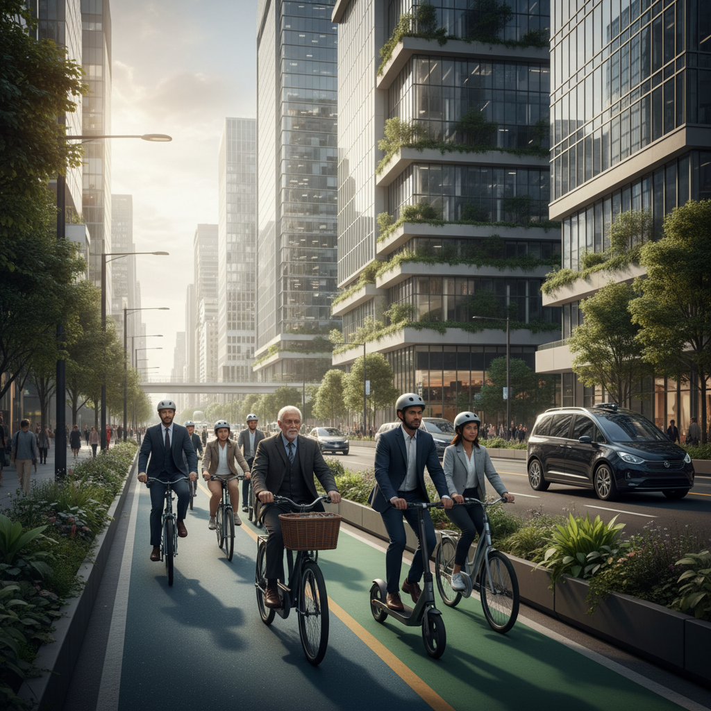 อนาคต Smart City 2027! ผุดเลนพิเศษ E-Bike ขับขี่ปลอดภัย - smart-city-ebike-ev-trend
