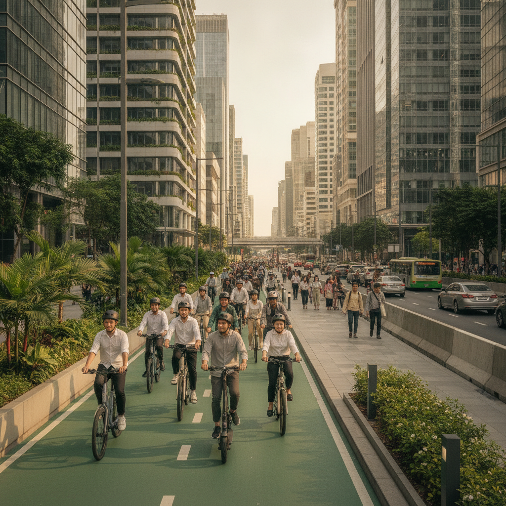 เทรนด์สมาร์ทซิตี้ 2026: เลนเฉพาะจักรยานไฟฟ้ากำลังมาไทย? - smart-city-ebike-lane-2026