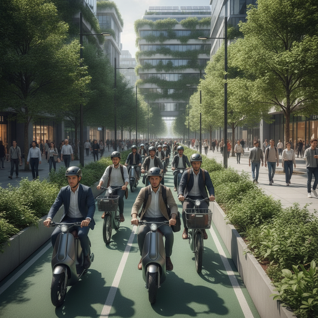 Smart City 2027! นำร่องเลนพิเศษ E-Bike และสกู๊ตเตอร์ไฟฟ้า - smart-city-ebike-lane-2027