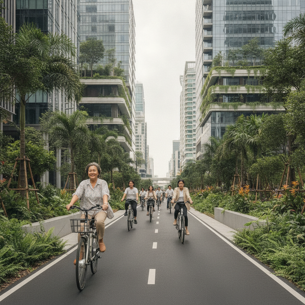 นโยบาย 2027: รัฐจ่อผุดเลนพิเศษ E-Bike หนุนเดินทางไร้ควัน - smart-city-ebike-lane-policy