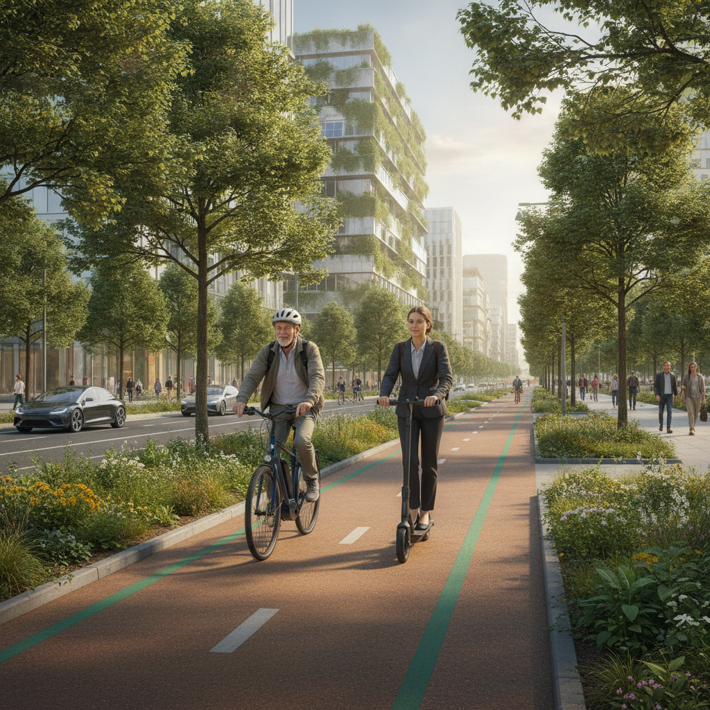 วิเคราะห์นโยบาย EV 2026: เลนพิเศษ E-Bike ใน Smart City - smart-city-ebike-lane-policy