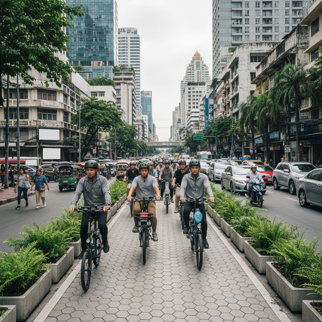 เทรนด์ Smart City 2027! เลนพิเศษ E-Bike เตรียมแจ้งเกิดในไทย - smart-city-ebike-lane-trend